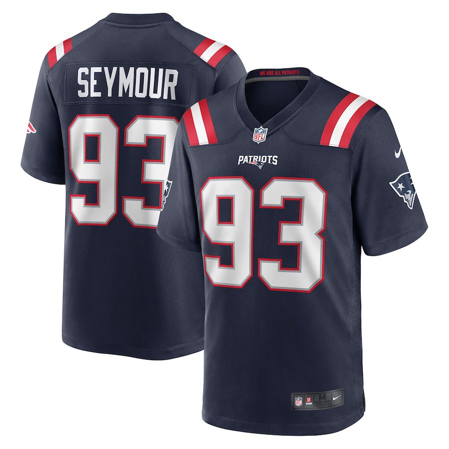 Men New England Patriots 93 Richard Seymour Nike Navy Retired Player Game NFL Jersey
